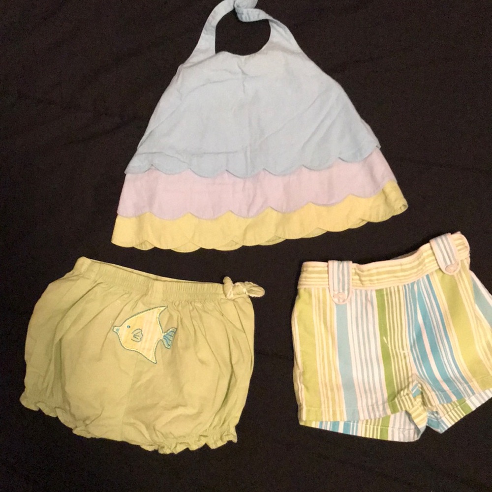 Gymboree girls 3 piece outfit top & 2 bottoms 3-6